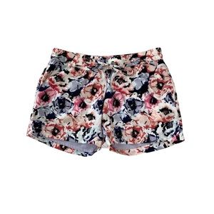 W118 by Walter Baker Short Shorts Flower Print Elastic Waist Sz S
